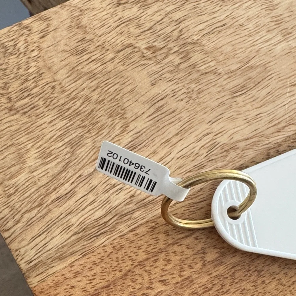White Keychain with Fun Quote